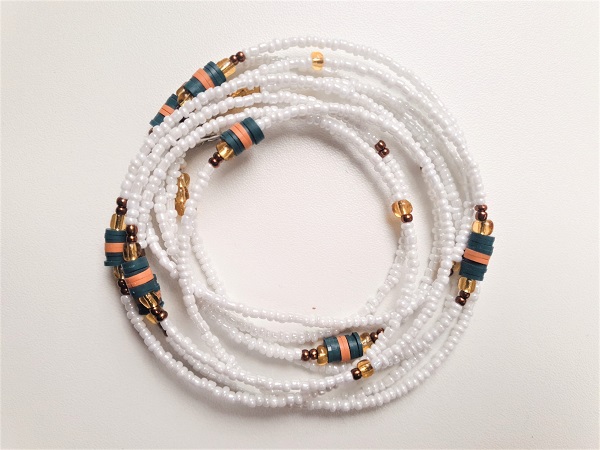 Perles de taille binbin africain baya blanc