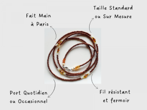 Weya Beads - Baya Bijou Africain - Perles de taille Marron